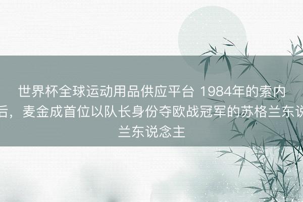 世界杯全球运动用品供应平台 1984年的索内斯之后，麦金成首位以队长身份夺欧战冠军的苏格兰东说念主