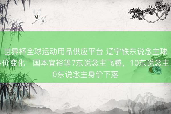 世界杯全球运动用品供应平台 辽宁铁东说念主球员德回身价变化：国本宜裕等7东说念主飞腾，10东说念主身价下落