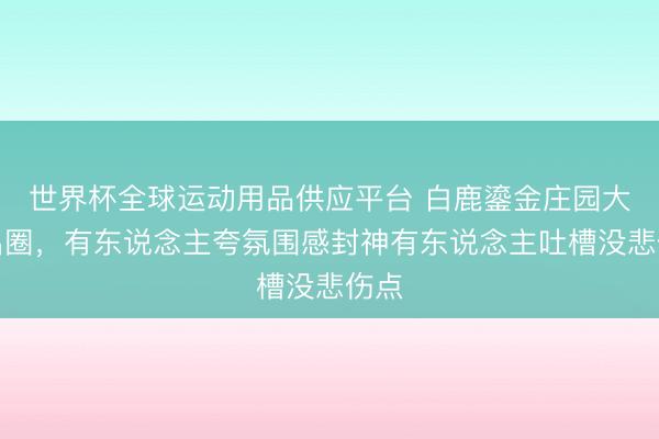 世界杯全球运动用品供应平台 白鹿鎏金庄园大片出圈,有东说念主夸氛围感封神有东说念主吐槽没悲伤点