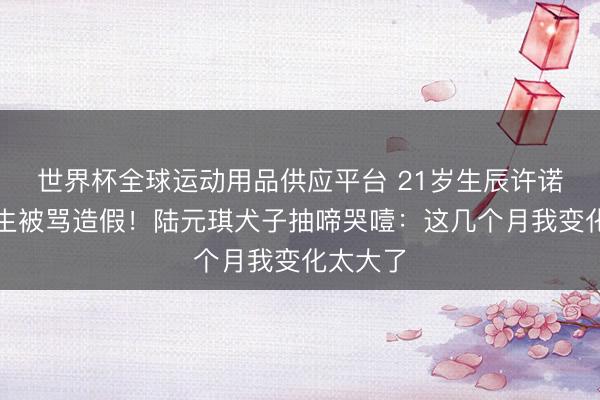 世界杯全球运动用品供应平台 21岁生辰许诺爸爸回生被骂造假！陆元琪犬子抽啼哭噎：这几个月我变化太大了