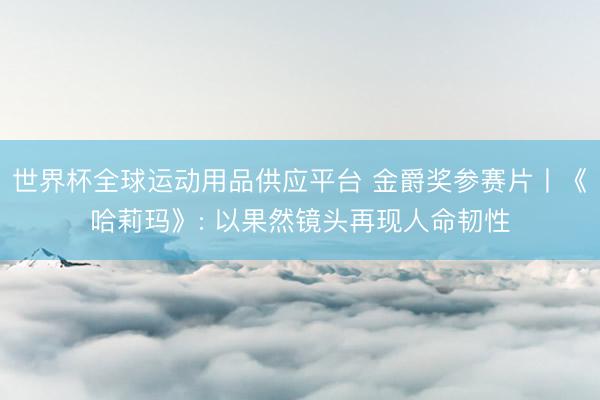 世界杯全球运动用品供应平台 金爵奖参赛片丨《哈莉玛》: 以果然镜头再现人命韧性